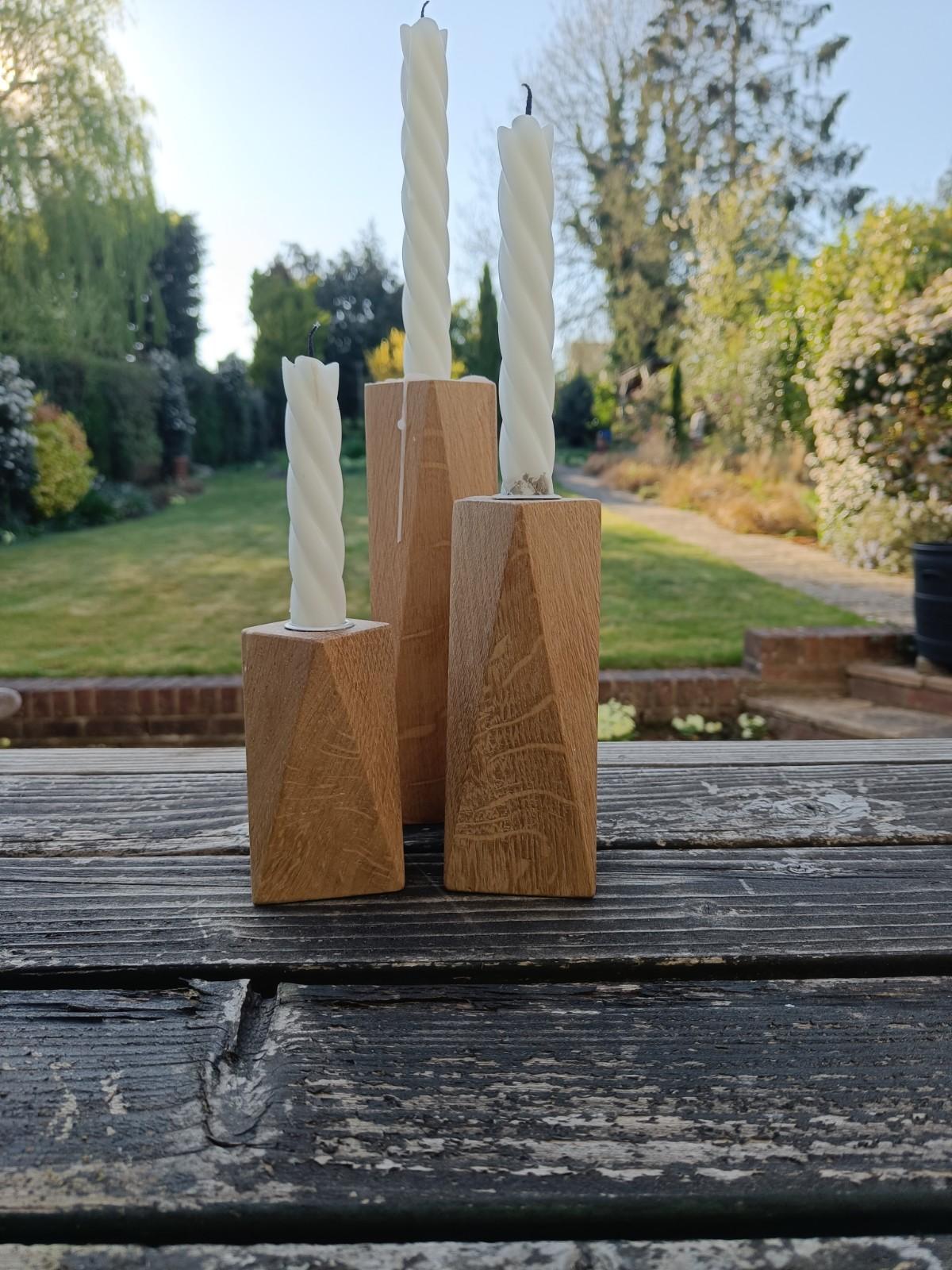 Wooden Candle Holder